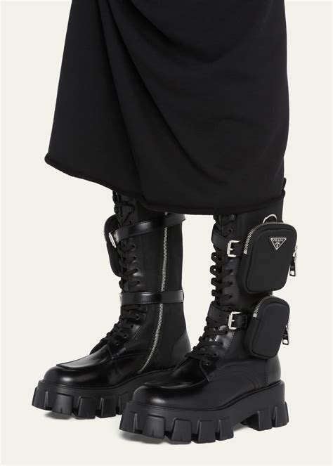 prada monolith womens|prada monolith combat boots.